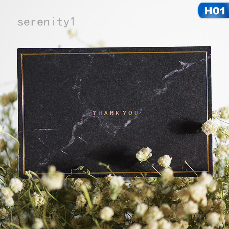 Serenity1 Thiệp gửi lời chúc mừng sinh nhật thiết kế họa tiết vân đá có chữ mạ vàng kích thước 10.5*7cm