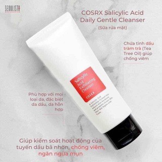 Sữa rửa mặt Cosrx Salicylic Acid exfoliating cleanser và Sữa Rửa Mặt Cosrx Low pH Good Morning Gel Cleanser