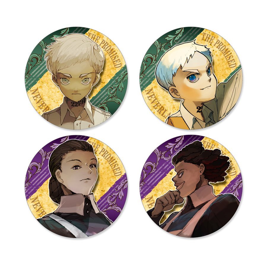 (1c) Huy hiệu cài áo in hình MIỀN ĐẤT HỨA THE PROMISED NEVERLAND anime chibi quà tặng xinh xắn