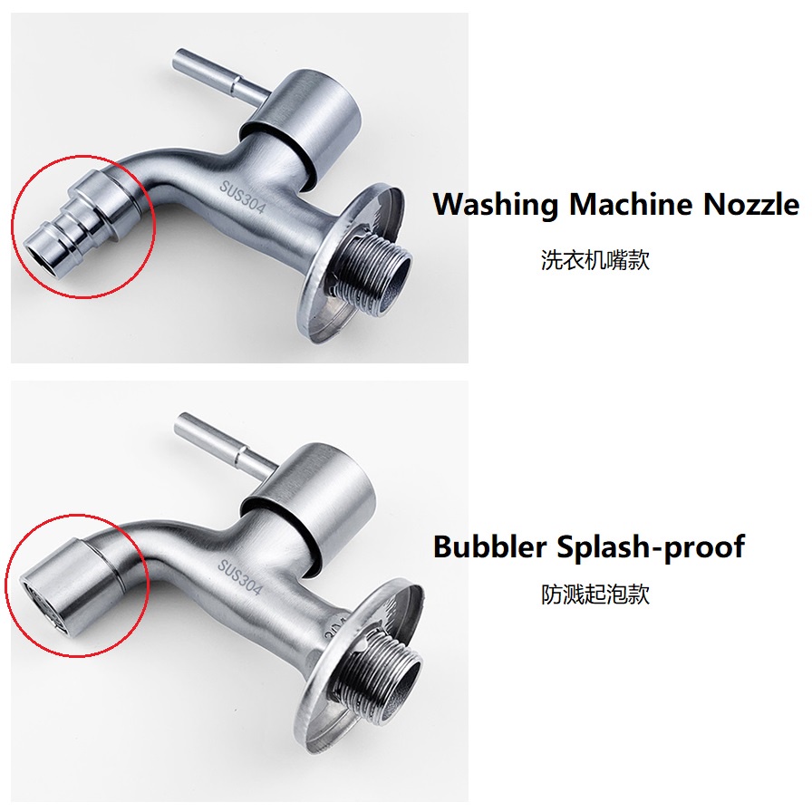 Vòi Nước Gắn Tường Nhà Tắm Chất Liệu Thép Không Gỉ SUS304