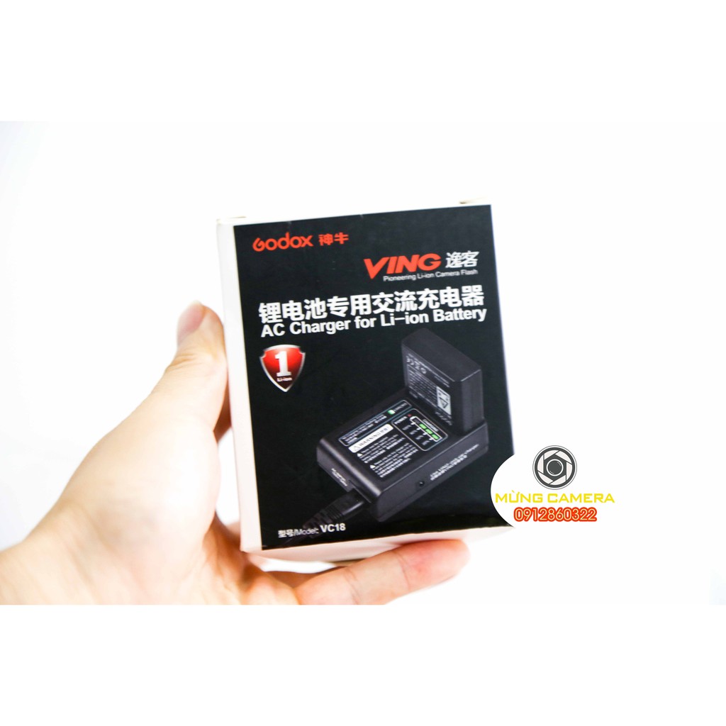 Sạc pin Godox VC18 cho Flash GODOX V850/V860 chính hãng