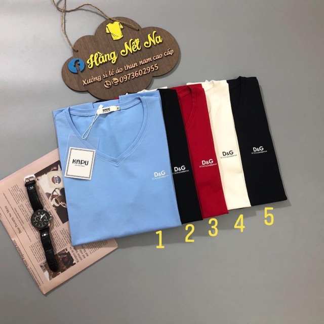 Áo thun cổ tim nam cao cấp❤️Chất cotton 100%❤️Áo cổ tim nam chất xịn