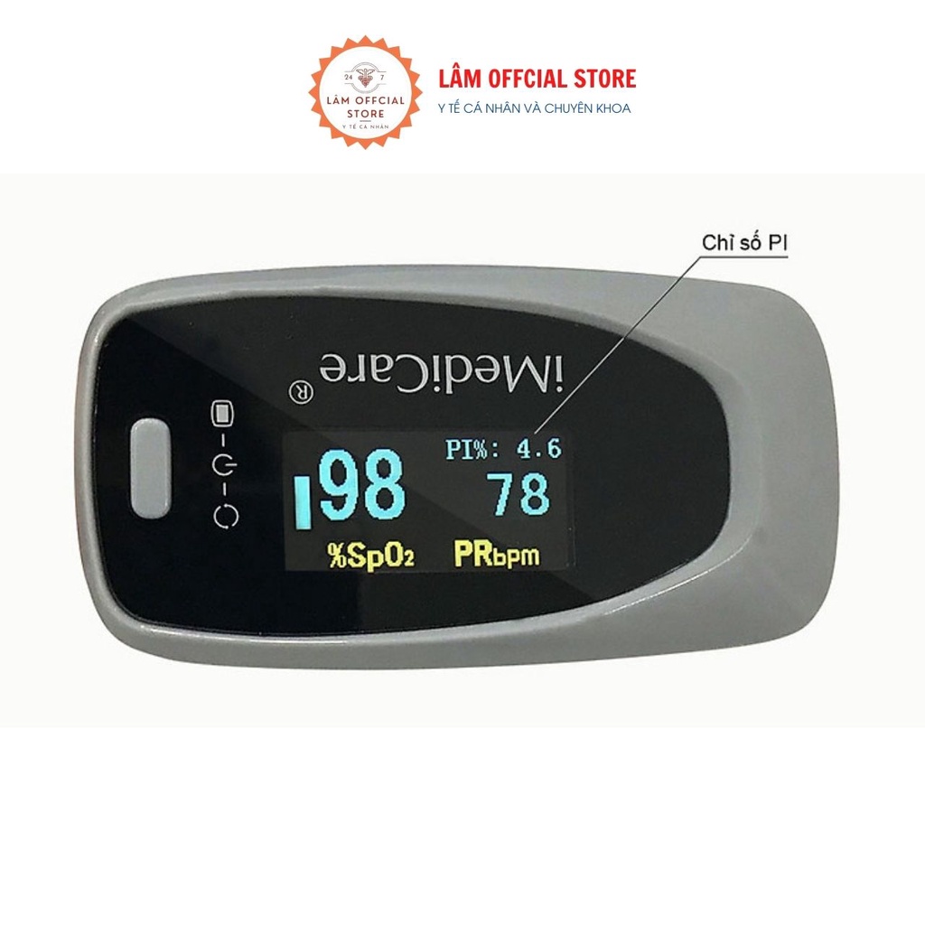 Máy đo nồng độ oxi trong máu  iMediCare iOM-A8 hàng chính hãng bảo hành 24 tháng của SINGAPORE