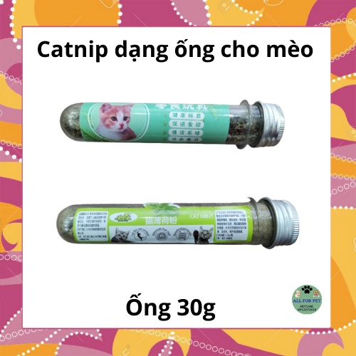 Cỏ catnip bạc hà cho mèo thư giãn dạng ống 30g