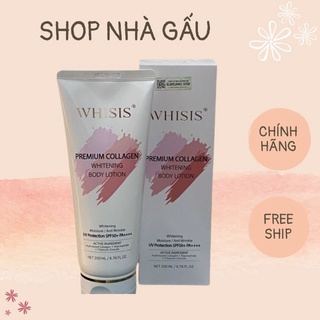 Kem Dưỡng Da Body Collagen Whisis Dưỡng Trắng Nâng Tone Chống Nắng 200ml
