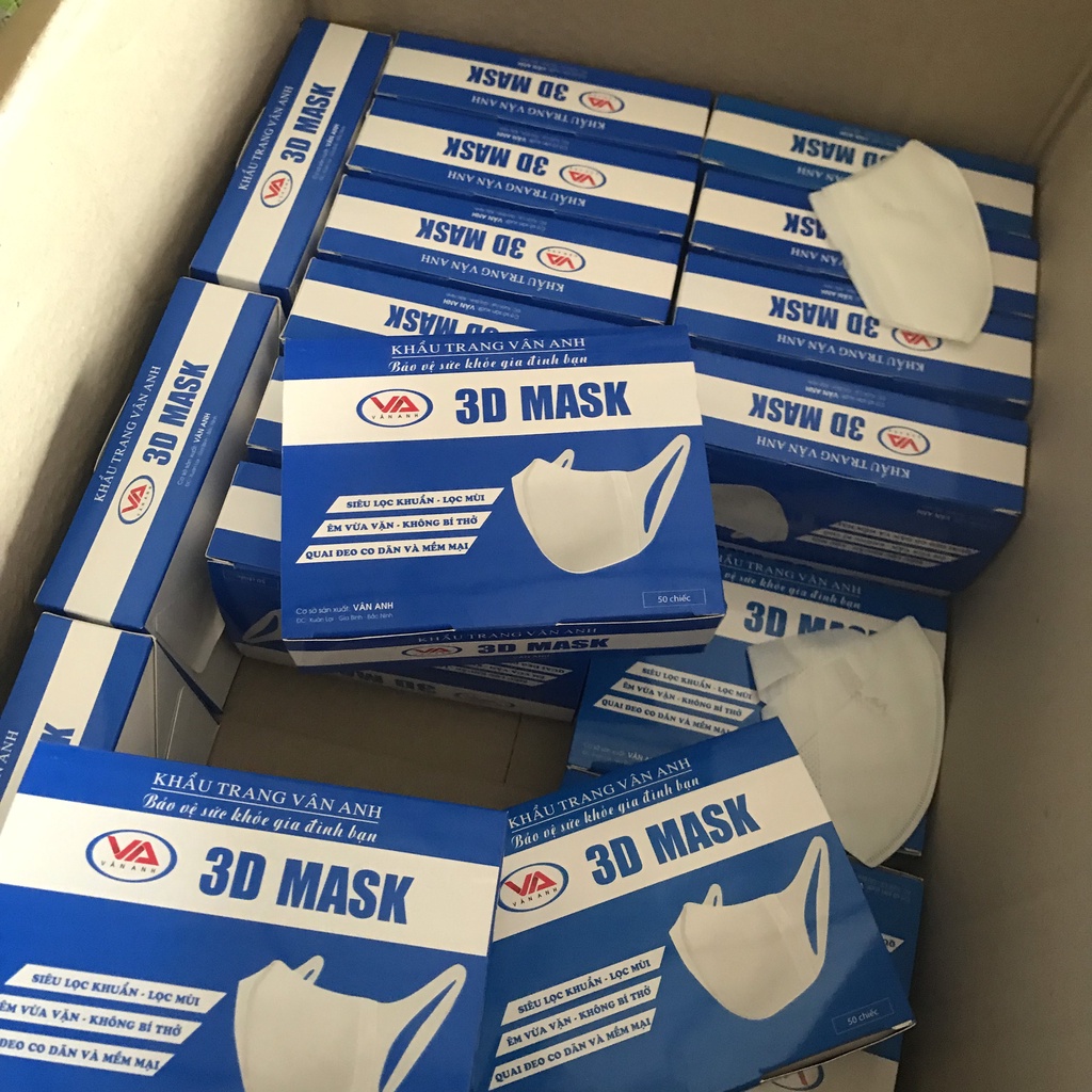 10 Chiếc cKhẩu Trang 3D MASK Mềm Mại, 4 Lớp Kháng Khuẩn, Kháng Bụi, Kháng Tia UV