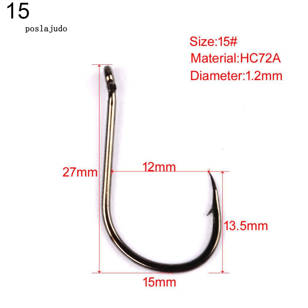 200 Lưỡi Câu Cá Bằng Thép Carbon Sắc Bén