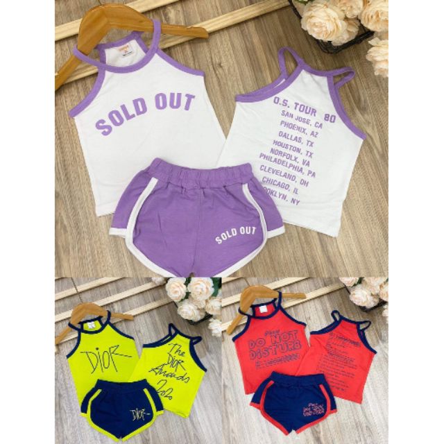 Set 3 bộ ba lỗ cho bé gái 8/19