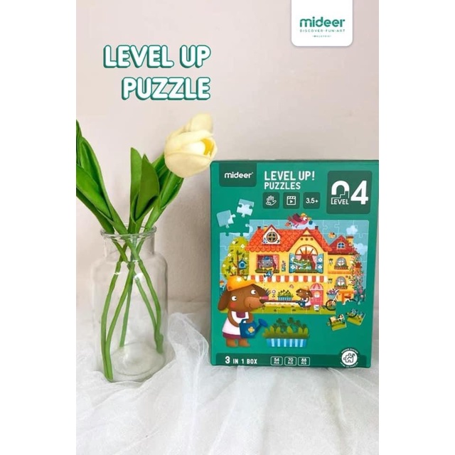 Xếp hình 7 cấp độ Level up Mideer