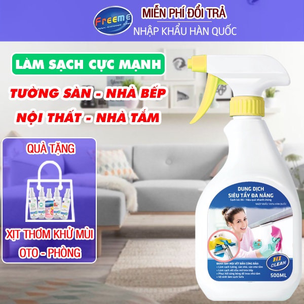 Tẩy rửa đa năng Hàn Quốc làm sạch tất cả những vết bẩn bám trên thiết bị nội thất gia đình, văn phòng 500ml