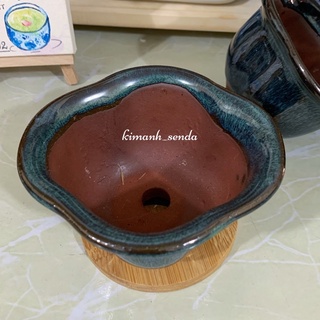 chậu gốm hoả biến hoa oval mini ( vui lòng đọc kỹ mô tả)