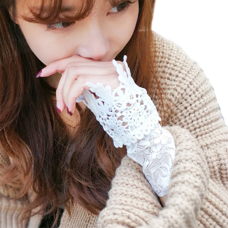 Vòng Đeo Tay Giả Ren Phong Cách Cổ Điển Thanh Lịch Dành Cho Nữ