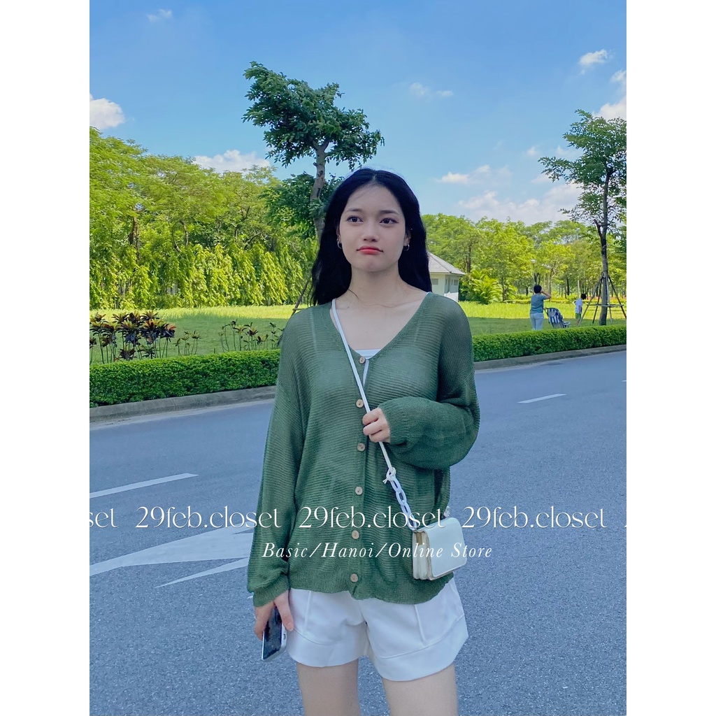 [Ảnh thật/Video] Áo khoác cardigan len móc dài tay - 29feb.closet - A92