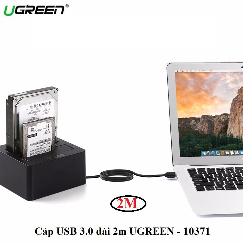 Cáp USB 3.0 dài 2m Ugreen 10371 Cao Cấp-Hàng Chính Hãng