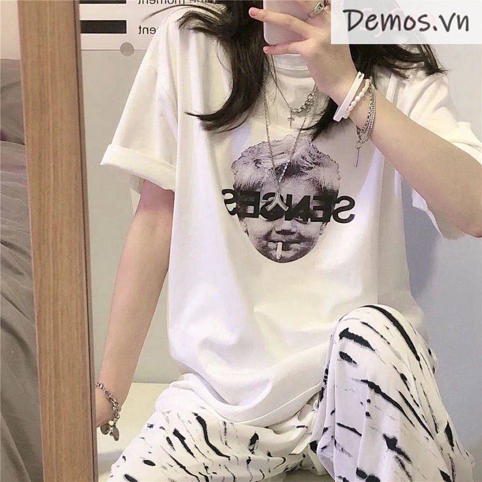 Áo thun ngắn tay dáng rộng/ quần dài họa tiết ngựa vằn thời trang mùa hè dành cho nữ | BigBuy360 - bigbuy360.vn