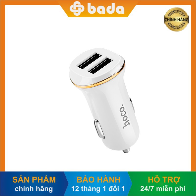 [Bada Shops] Tẩu sạc nhanh điện thoại trên ô tô HOCO Z1 | 2 cổng USB - hàng chính hãng | BigBuy360 - bigbuy360.vn