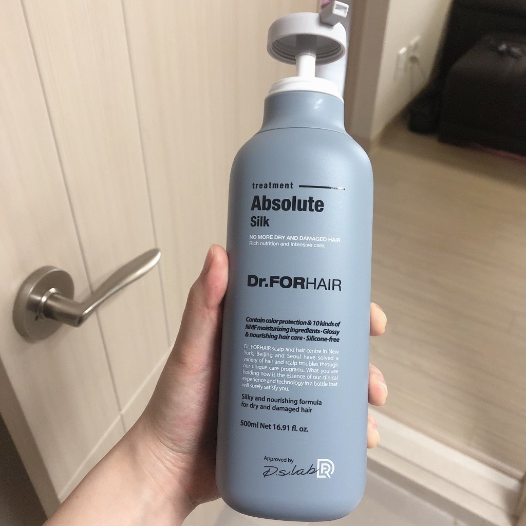 Bộ dầu gội xả dưỡng, giữ màu tóc nhuộm Dr.FORHAIR/Dr For Hair Absolute Silk 500ml/chai