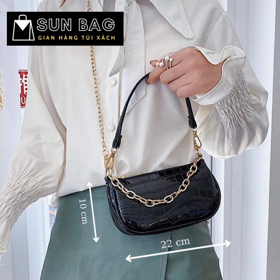 Túi xách nữ đeo chéo, đeo vai, túi cnk đi chơi, đi học, da đẹp, thời trang cao cấp size 22cm SB124