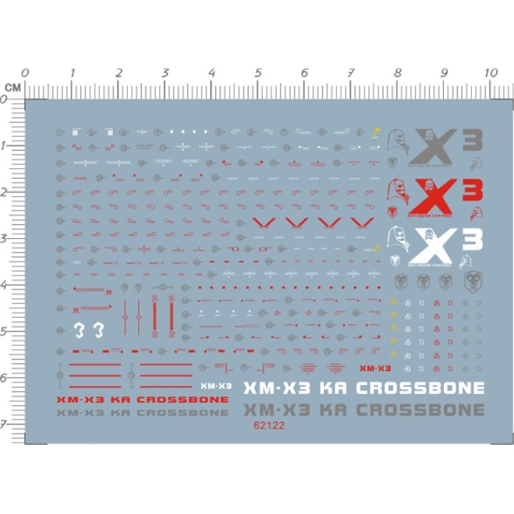 mô hình decal nước hg rg crossbone x3