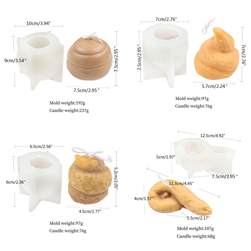 Khuôn Silicone Tạo Hình Làm Nến / Đá Pha Lê UV 3D DIY Trang Trí Nhà Cửa