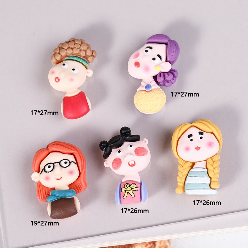 Charm (C330) slime/ Dụng Cụ Charm Trang Trí [Ko Keo &amp; Nút] Hình Nhân Vật Hoạt Hình Nữ