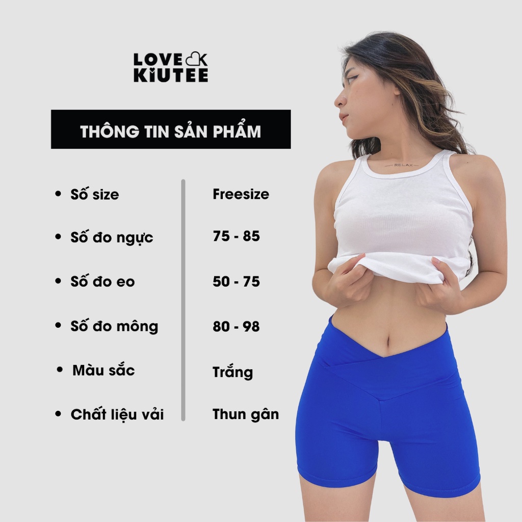 Áo ba lỗ trắng thun gân basic dễ mặc LOVEKIUTEE