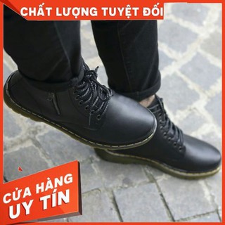 Giày Bốt Nam Cổ Trung Cột Dây Da Bò Cao Cấp