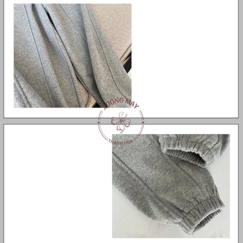 Quần boom gân cạp chun, quần dài gấu bo da cá bigsize S - 2XL 3 màu đen, ghi trắng - QD008