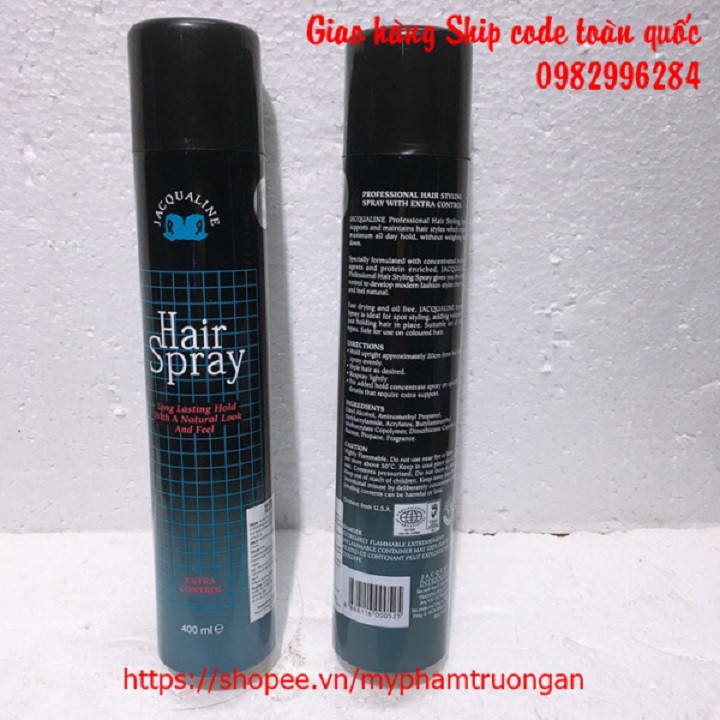 GÔM XỊT TÓC JACQUALINE HAIR SPRAY 400ML