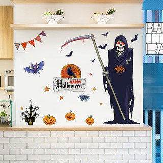 decal trang trí halloween người ma