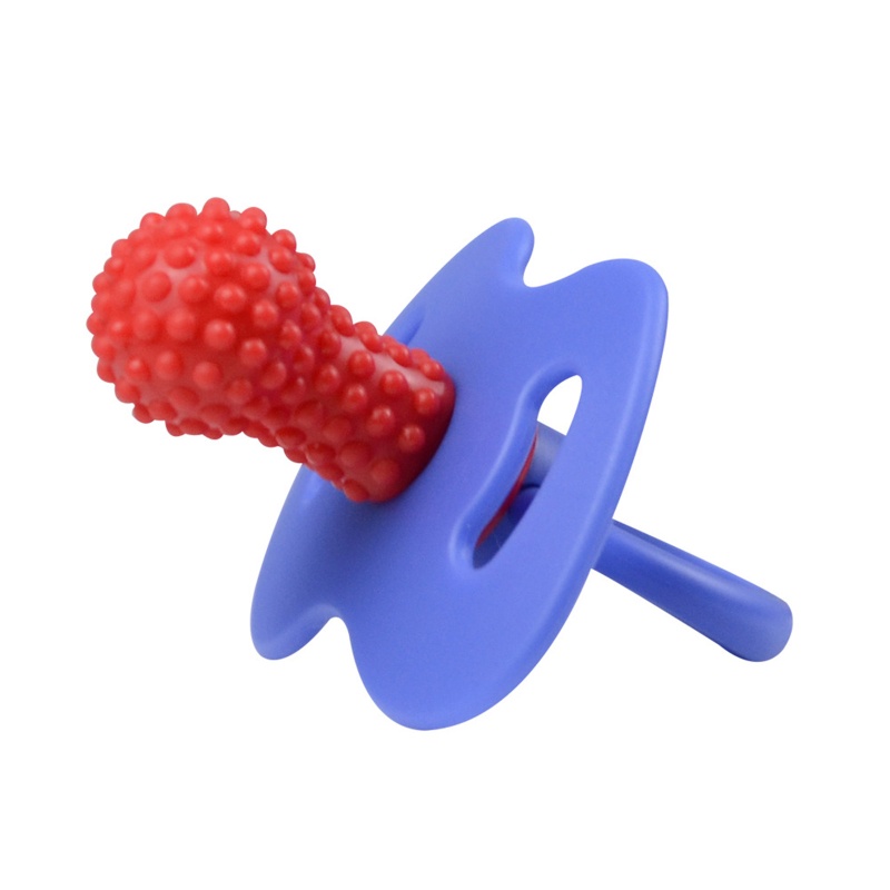 Núm Ti Giả Bằng Silicone Có Tay Cầm An Toàn Cho Bé Sơ Sinh 0-6 Tháng Tuổi