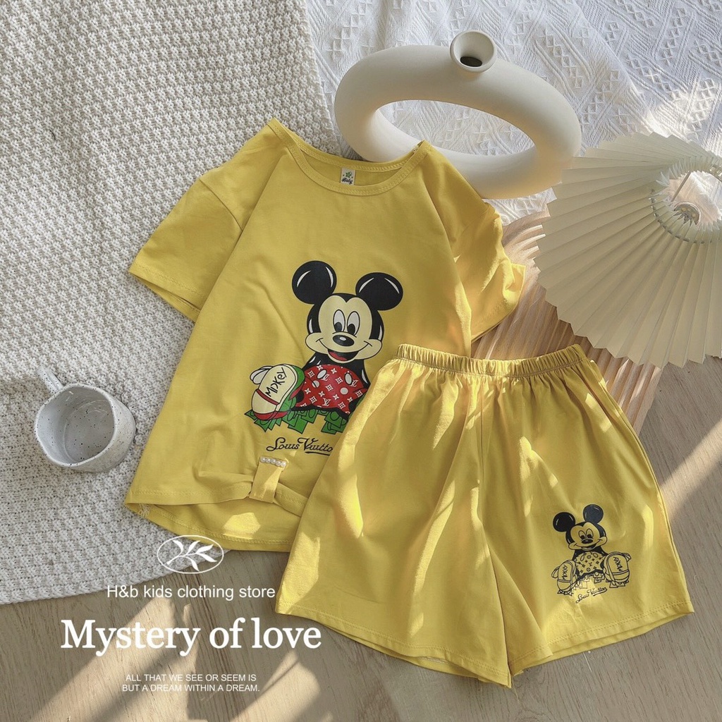 Bộ Cotton Bé Gái 23-33kg❤️M0039❤Chất cotton 4 chiều siêu mềm mịn