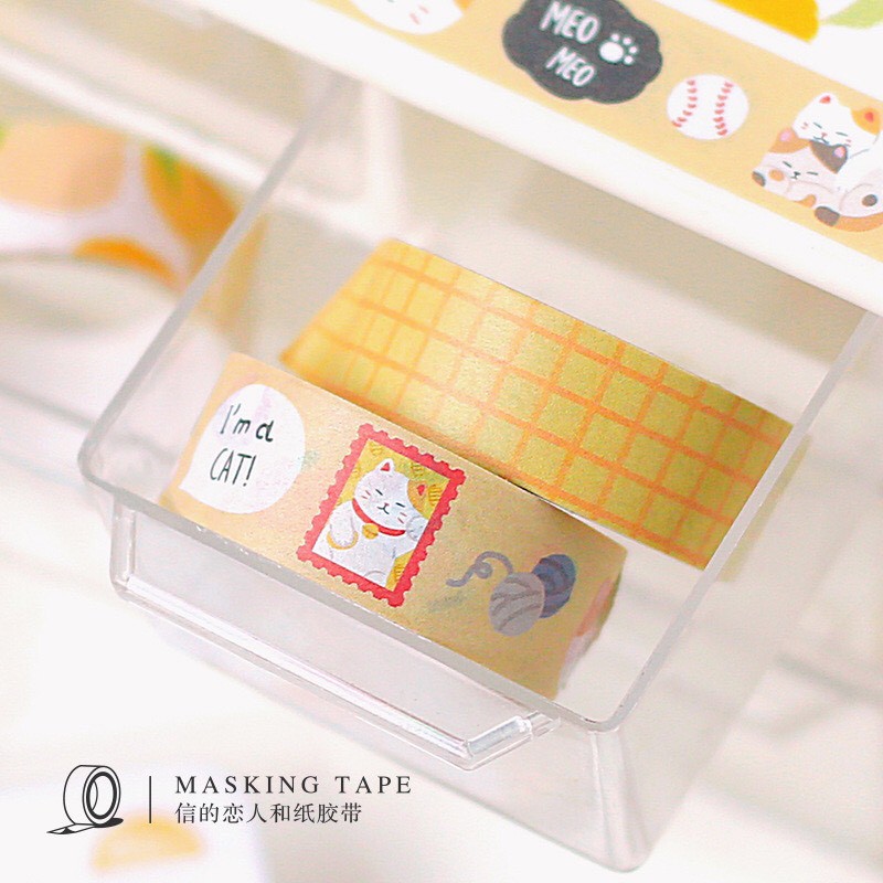 Set 4 cuộn washi tape cute