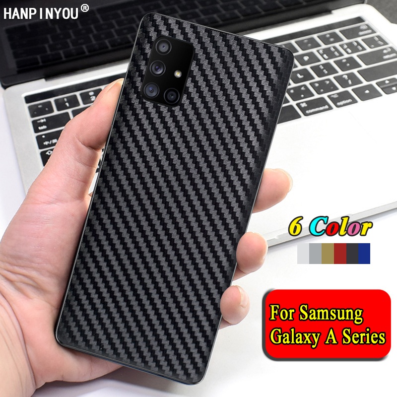 Miếng dán họa tiết sợi carbon 3D siêu mỏng sang trọng cho Samsung Galaxy A52 A51 A71 5G A40 A50 A70