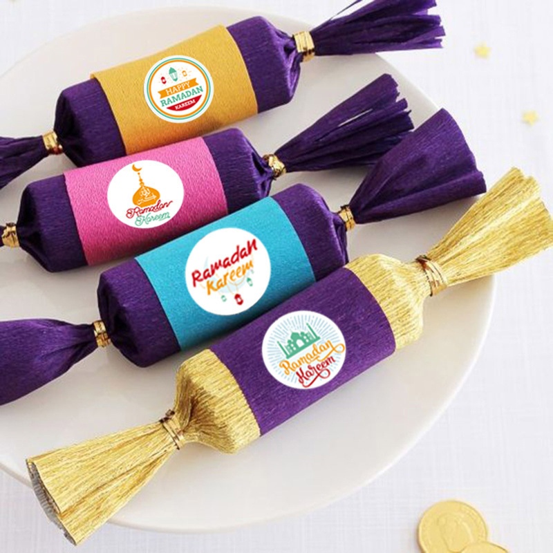 1 Cuộn Nhãn Dán Trang Trí Lễ Hội Eid Kiểu Hồi Giáo Dễ Thương