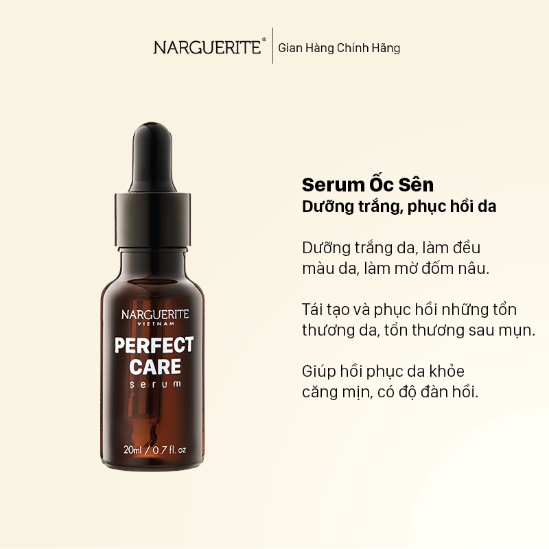 Serum Ốc Sên Perfect Care Dưỡng Trắng, Tái Tạo Da Narguerite (20ml)