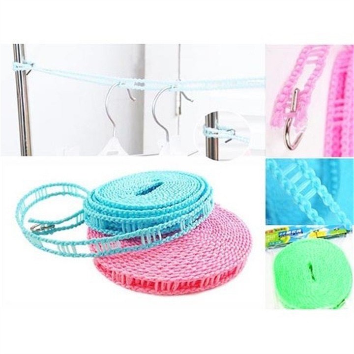 Dây phơi quần áo dài 5M, Dây phơi đa năng chống bay quần áo