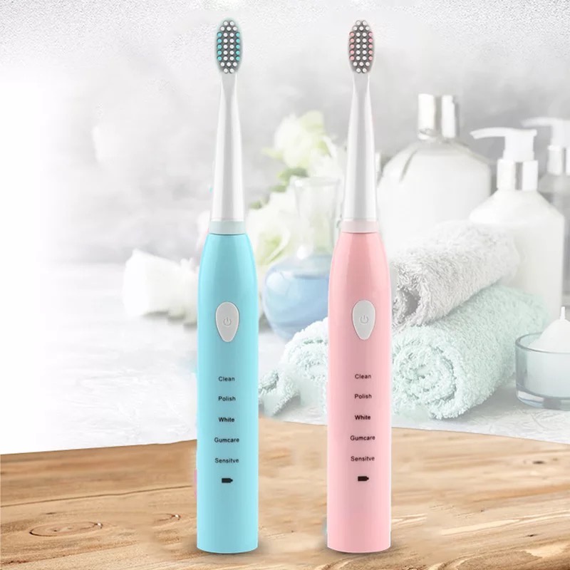 Dụng cụ chăm sóc răng miệng: Combo Máy tăm nước cầm tay Nicefeel + Bàn chải đánh răng điện kèm 4 đầu bàn chải