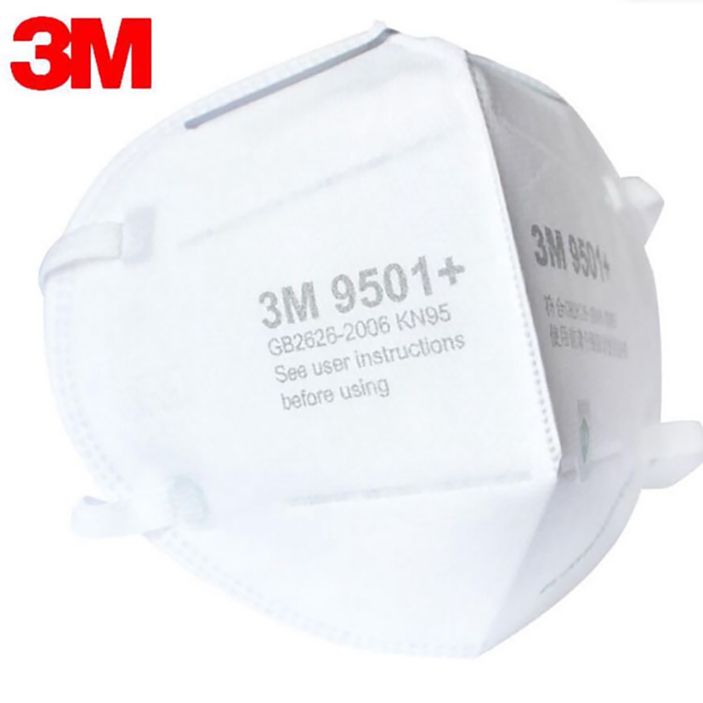 Khẩu trang KN95 3M 9501+ không van thở chống bụi mịn pm2.5 N95 NIOSH | BigBuy360 - bigbuy360.vn