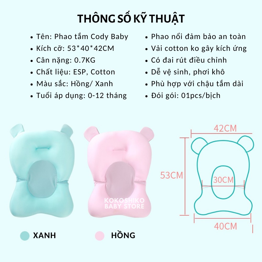 Phao tắm sơ sinh Cody Baby