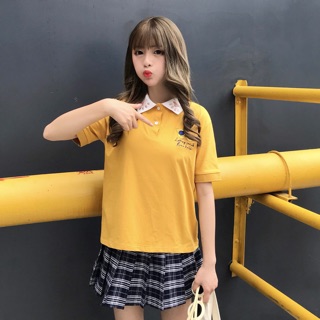 Áo cổ bẻ thêu