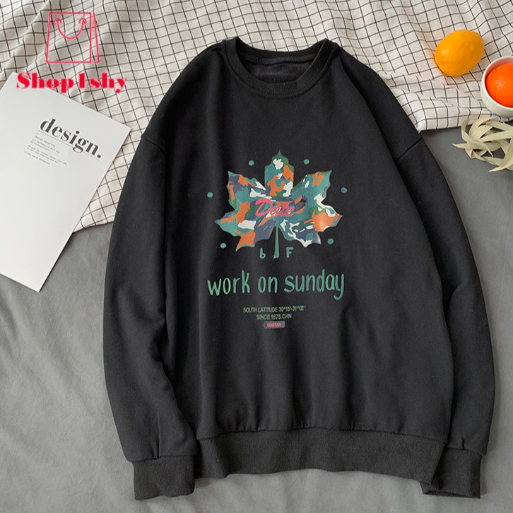 5 Color Men Sweatshirt Oversize Shirt Fashion Pullover Athletic Closure Long Sleeve Maple Leaf Print | BigBuy360 - bigbuy360.vn