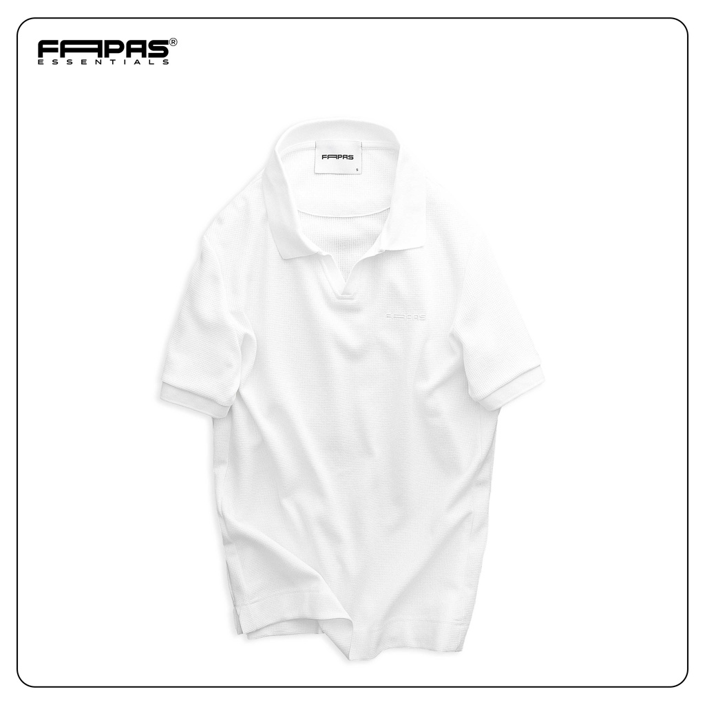 Áo Polo Nam Vneck SS2 Chất Vải Cotton Tổ Ong Co Giãn Thoải Mái Phong Cách Thanh Lịch Tối Giản Form Chuẩn - FAPAS