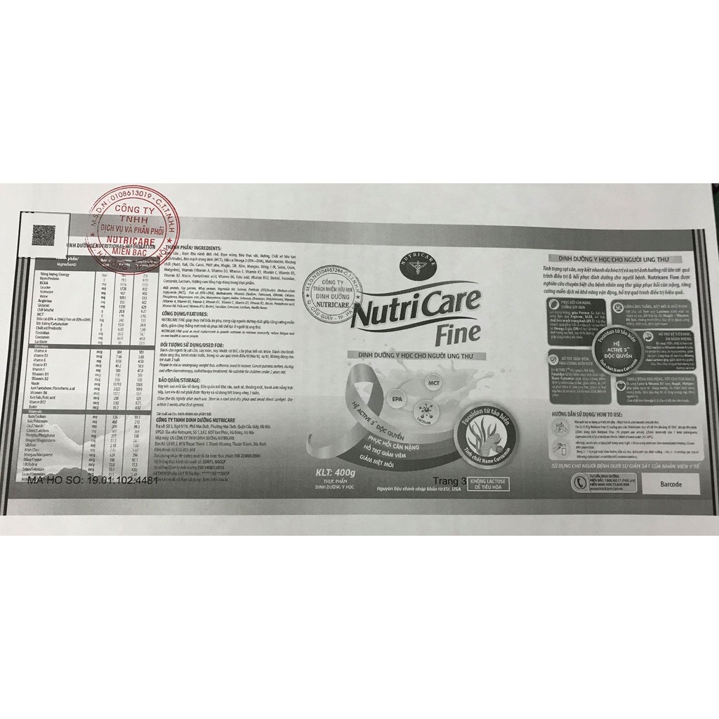 Sữa Nutricare fine cho người bị ung thư | BigBuy360 - bigbuy360.vn