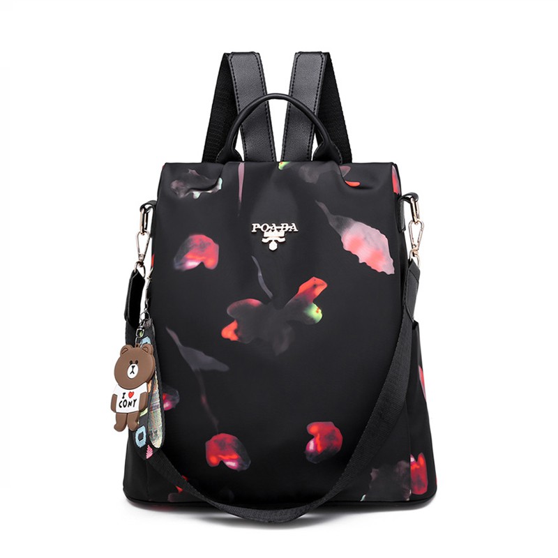 Balo kiêm túi xách, siêu nhẹ không thấm họa tiết bong bóng dạo phố, du lịch, đi học, đi làm GBA177