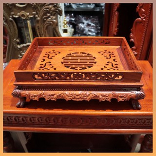 Khay trà chân quỳ gỗ hương hàng loại 1