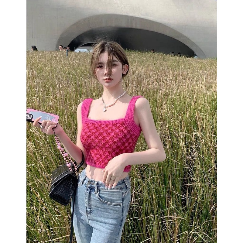 Áo hai dây dáng ôm gợi cảm theo phong cách Hàn Quốc dành cho nữ