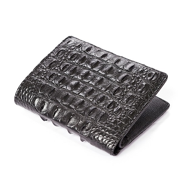 Ví Nam Da Cá Sấu Thật Cao Cấp KN CS1-VI06,Kiểu Dáng Ví Đứng+Tặng Móc Khóa Da Cá Sấu, Hộp Và Túi Giấy Đựng Quà Sang Trọng