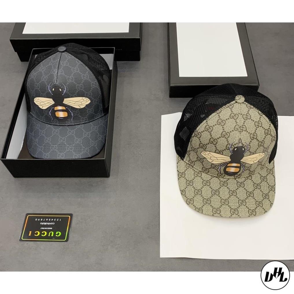 Mũ lưỡi trai gucci nam cao cấp form dáng chuẩn ôm đầu in hình con ong vàng cao cấp