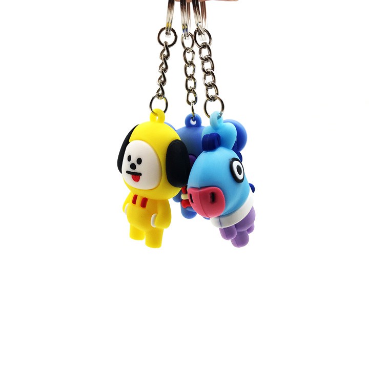 Móc Chìa Khóa Các Thành Viên Nhóm Nhạc Hàn Quốc BT21 BTS Silicon